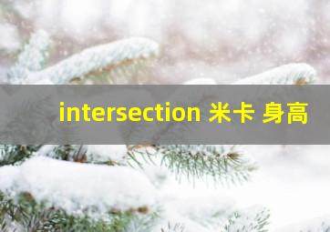 intersection 米卡 身高